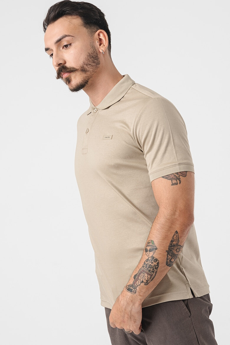 CALVIN KLEIN Tricou polo slim fit de bumbac organic - Pled.ro