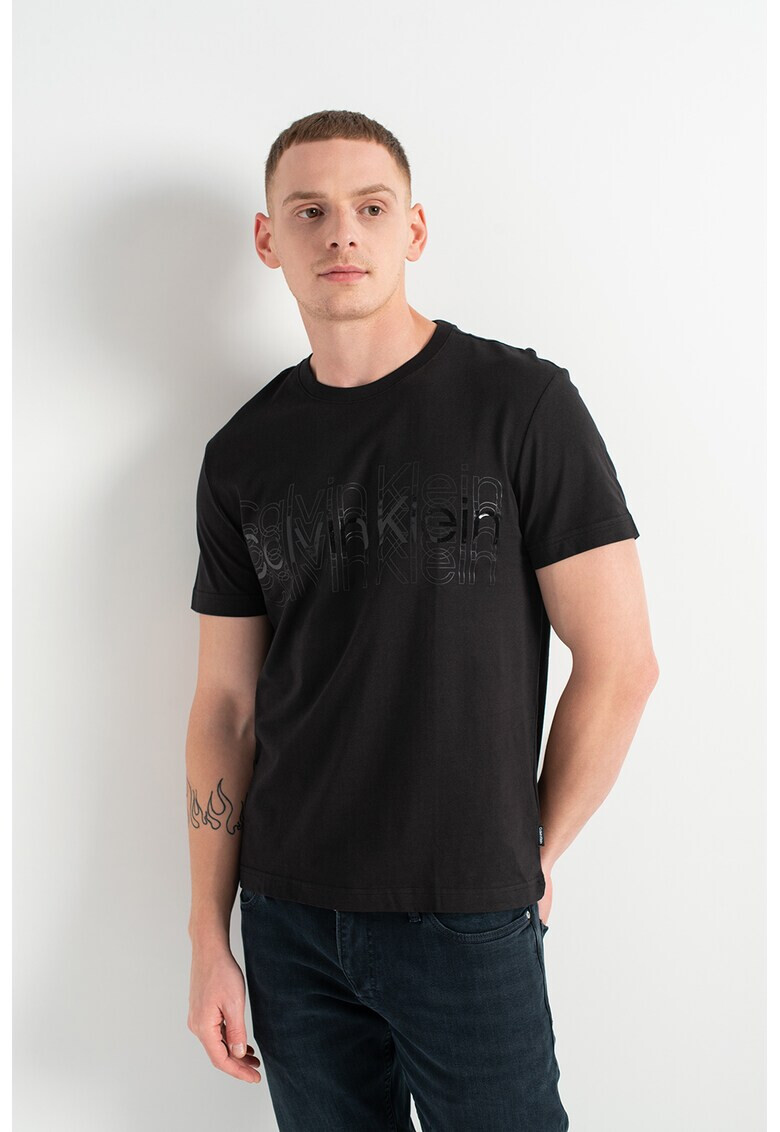 CALVIN KLEIN Tricou regular fit de bumbac organic cu imprimeu logo - Pled.ro