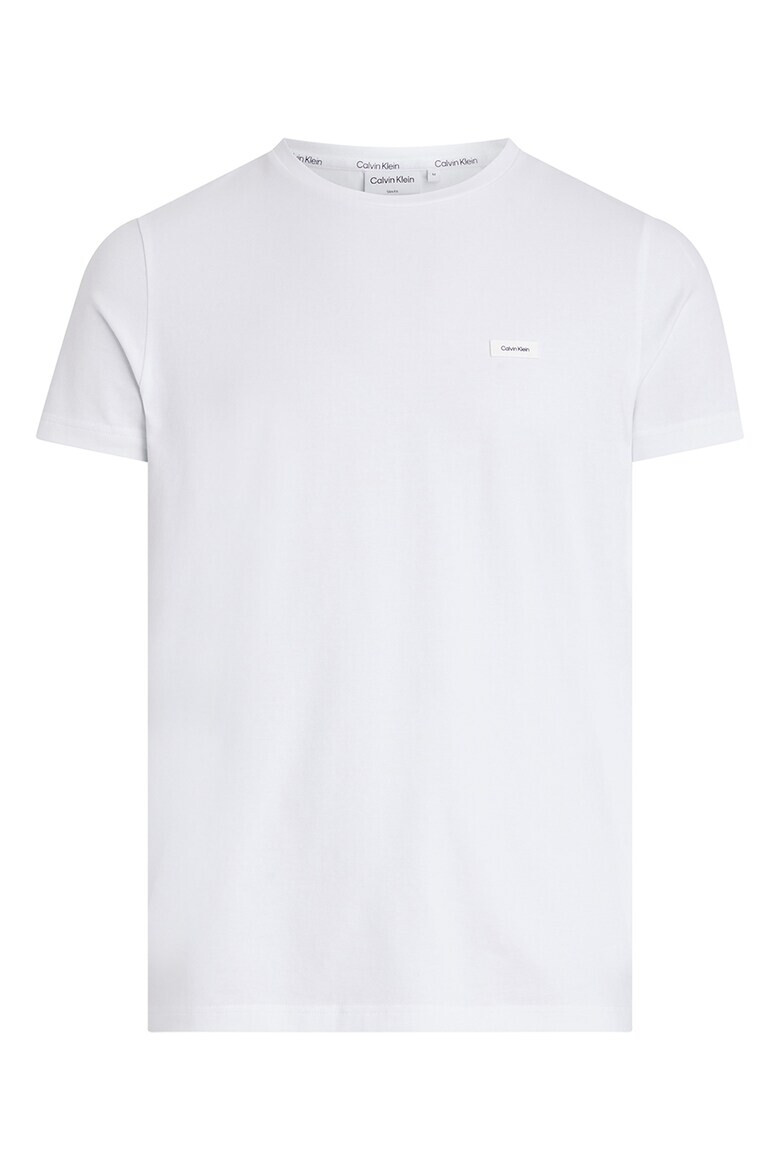 CALVIN KLEIN Tricou slim fit cu decolteu la baza gatului - Pled.ro