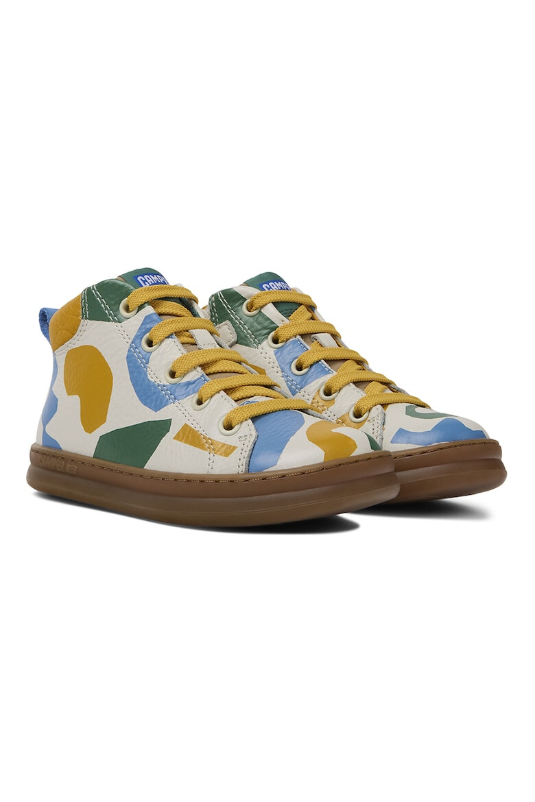 Camper Pantofi sport mid-high de piele cu imprimeu geometric - Pled.ro