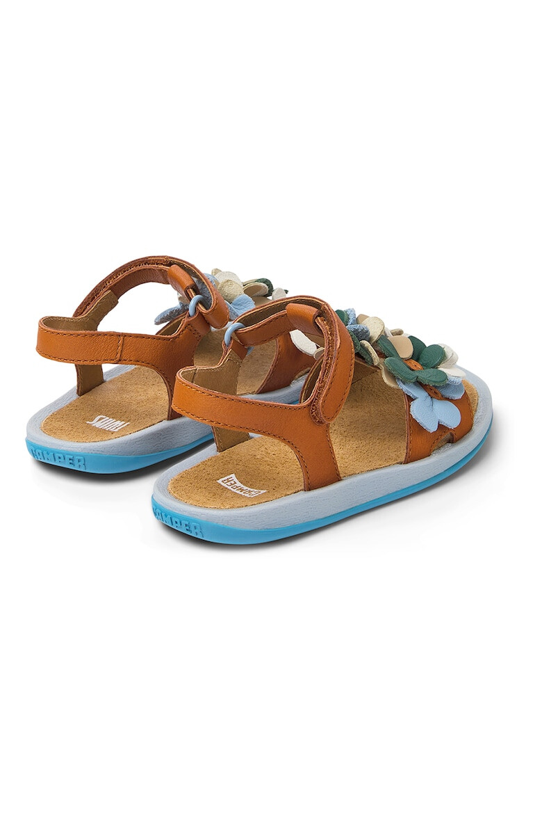 Camper Sandale din piele cu detalii florale Bicho 27433 - Pled.ro