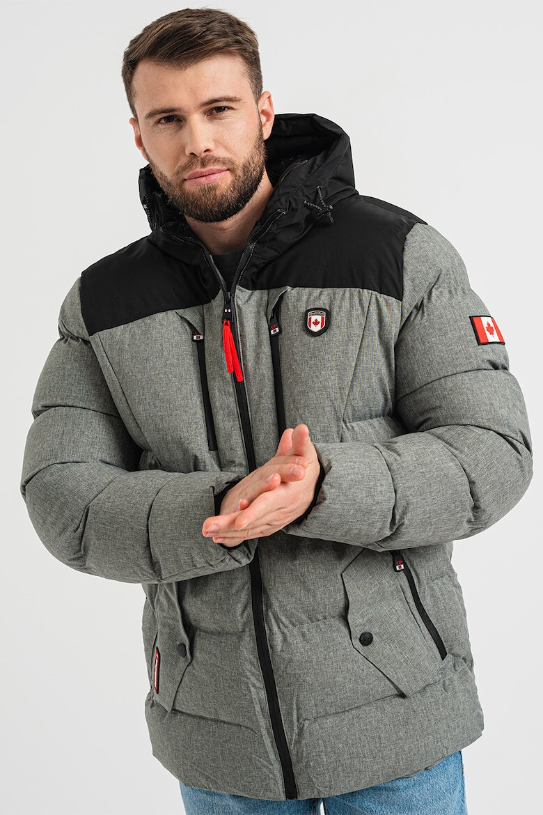 Canadian Peak Jacheta parka cu model colorblock Cashblendeak - Pled.ro