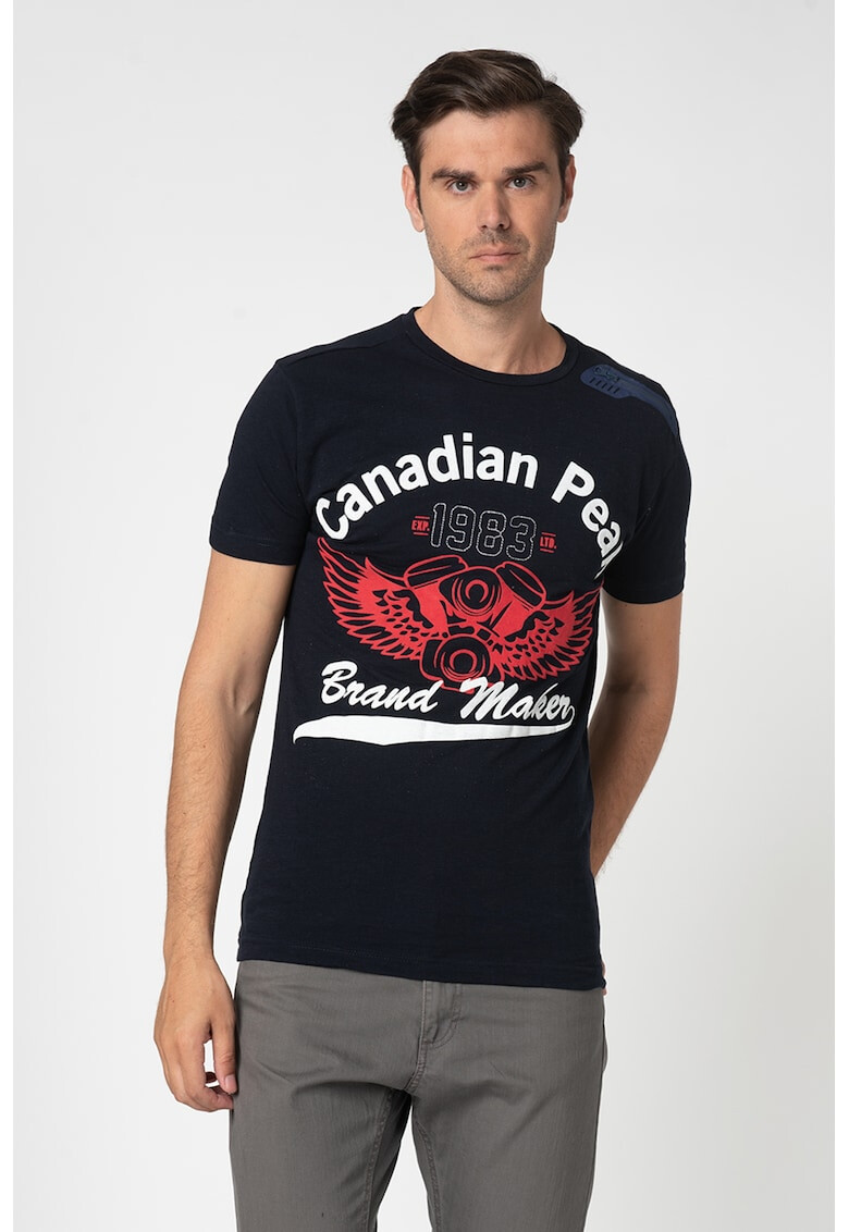 Canadian Peak Tricou cu imprimeu grafic si logo Junius - Pled.ro