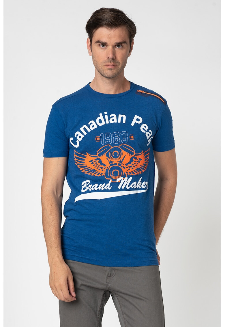 Canadian Peak Tricou cu imprimeu grafic si logo Junius - Pled.ro