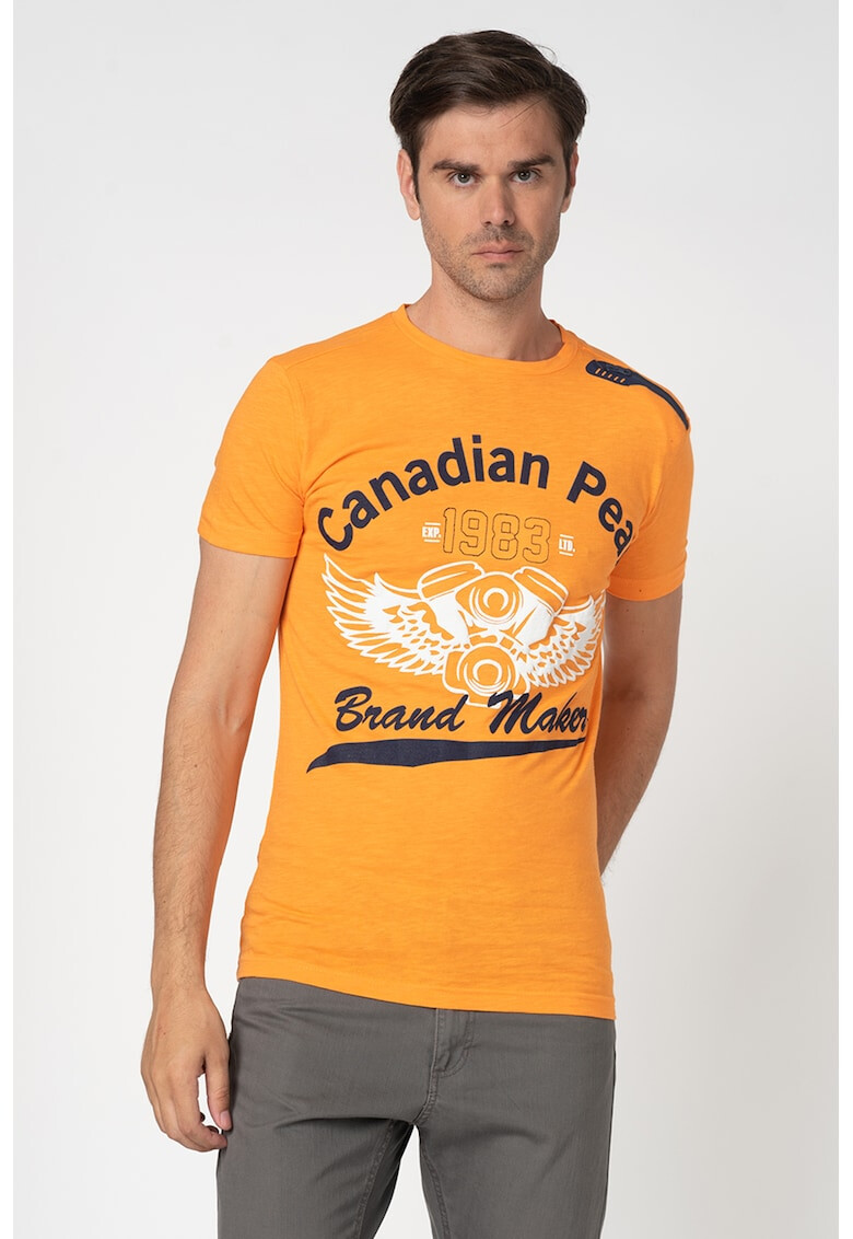 Canadian Peak Tricou cu imprimeu grafic si logo Junius - Pled.ro