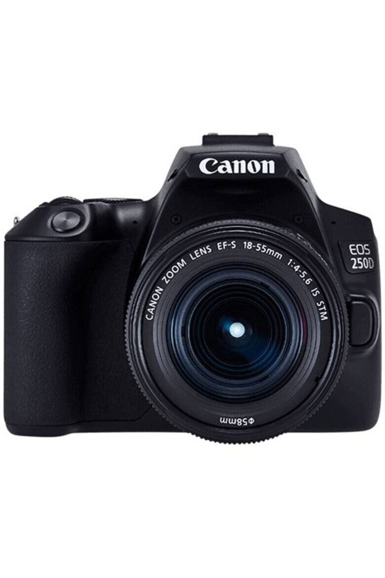 Canon Aparat foto DSLR EOS 250D 24.1 MP Wi-Fi 4K Negru + Obiectiv EF-S 18-55mm f/3.5-5.6 III - Pled.ro