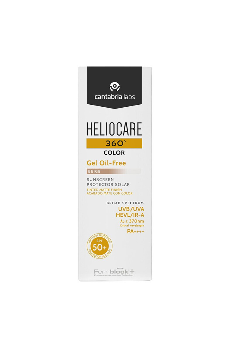 Cantabria Labs Gel oil-free cu pigmenti de colorare si efect matifiant Cantabria Heliocare 360º SPF50+ Beige 50 ml - Pled.ro