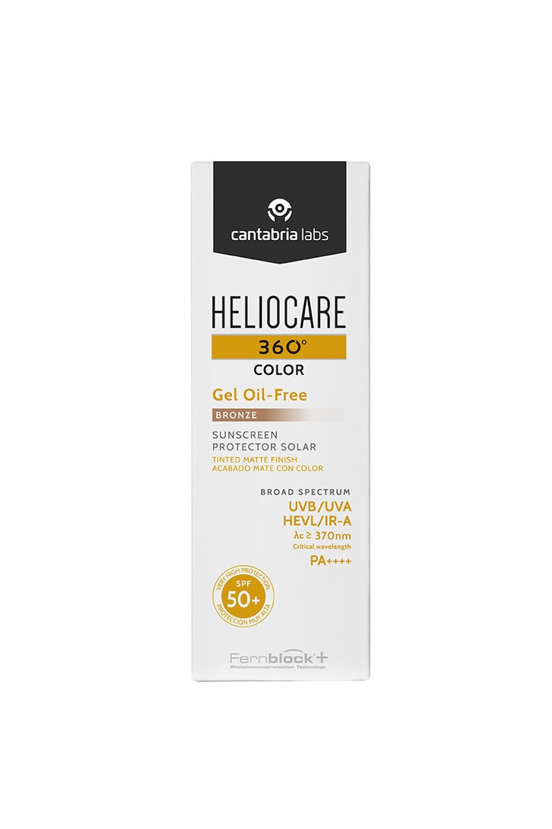 Cantabria Labs Gel oil-free cu pigmenti de colorare si efect matifiant Cantabria Heliocare 360º SPF50+ Bronze 50 ml - Pled.ro