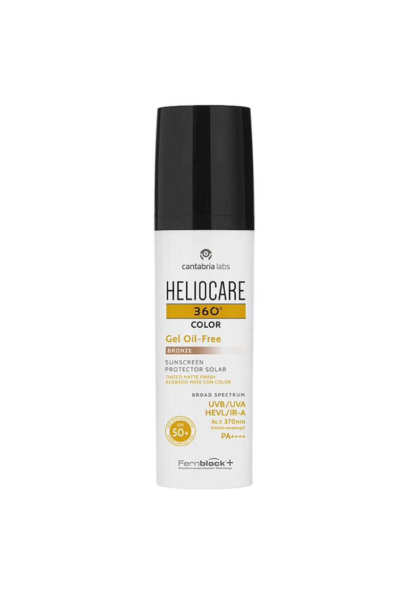 Cantabria Labs Gel oil-free cu pigmenti de colorare si efect matifiant Cantabria Heliocare 360º SPF50+ Bronze 50 ml - Pled.ro