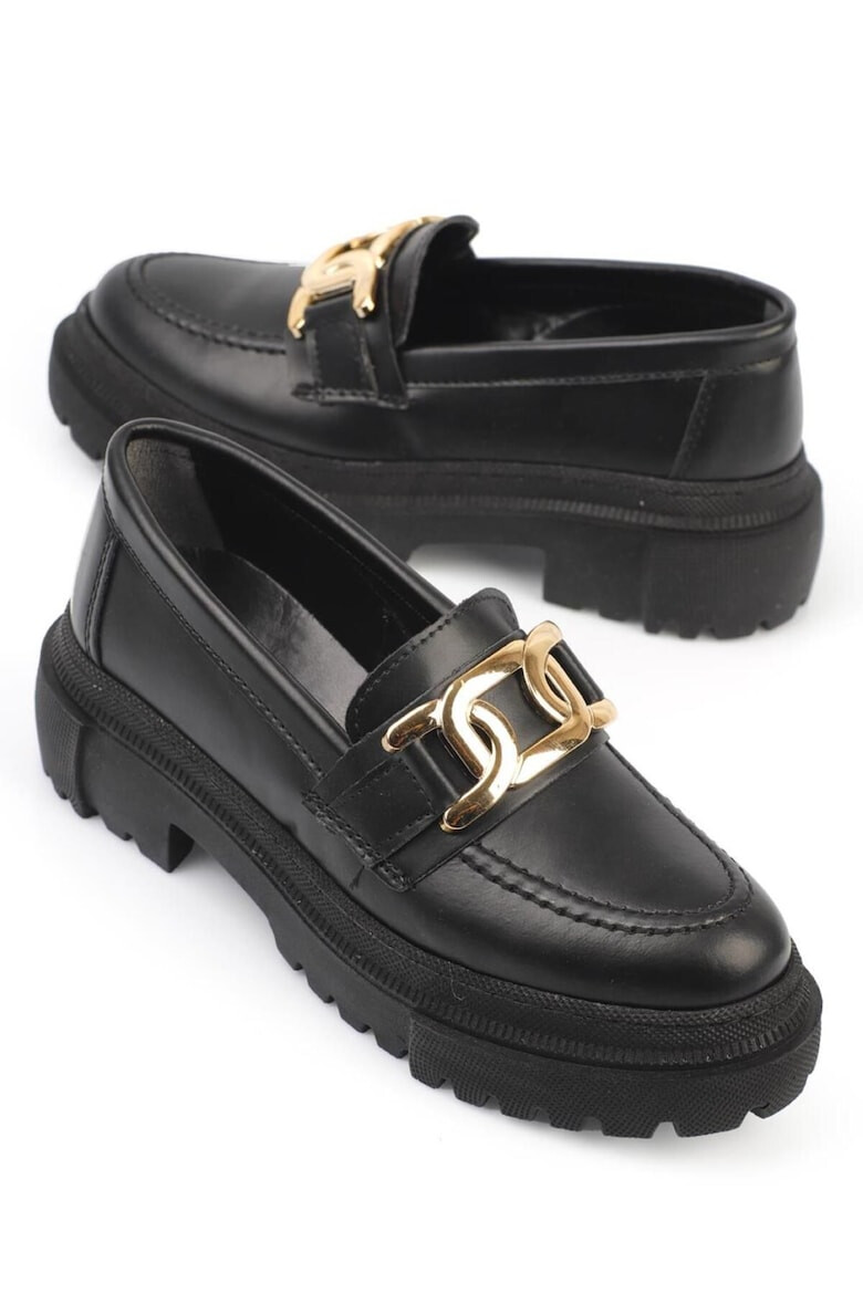 Capone Outfitters Pantofi Loafers 810077871 Piele ecologica Negru mat - Pled.ro