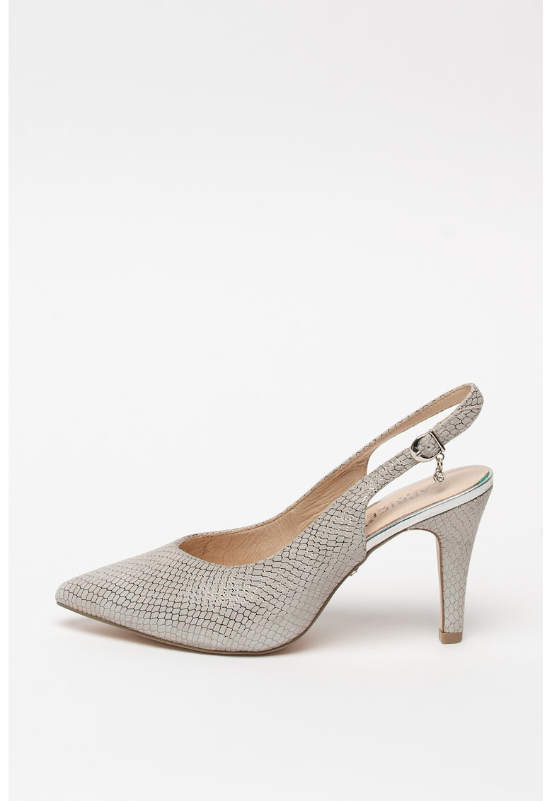 Caprice Pantofi slingback din piele cu imprimeu piele de reptila - Pled.ro