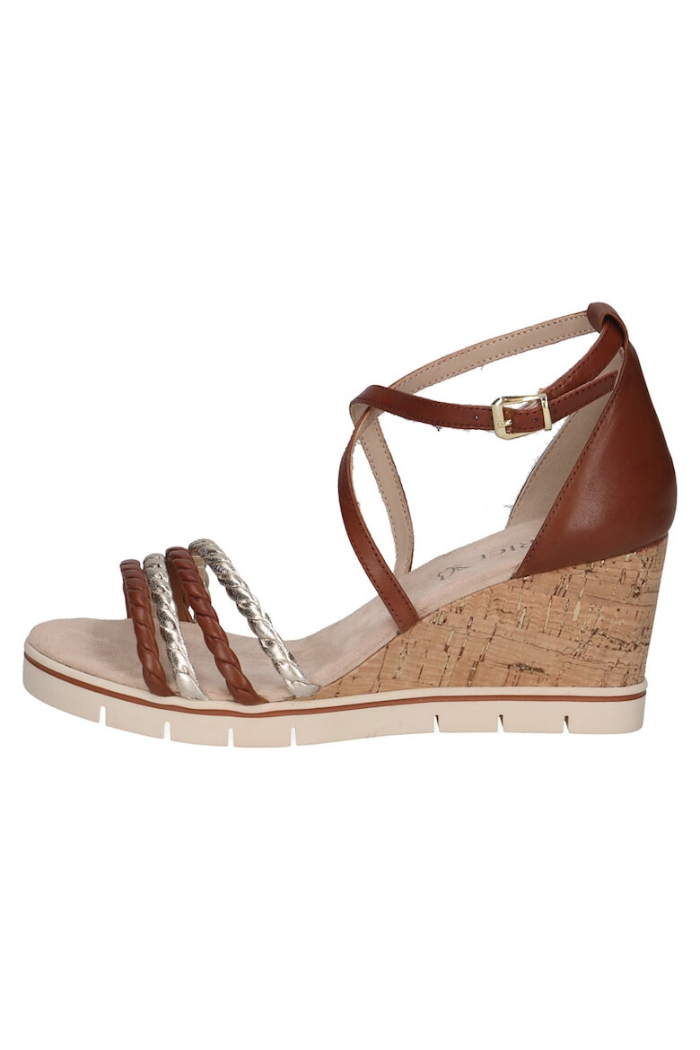 Caprice Sandale wedge cu detalii impletite - Pled.ro