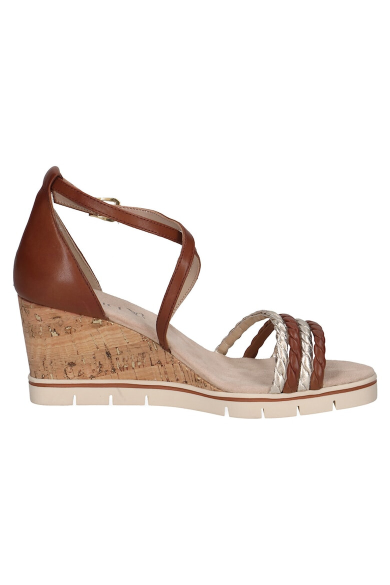 Caprice Sandale wedge cu detalii impletite - Pled.ro