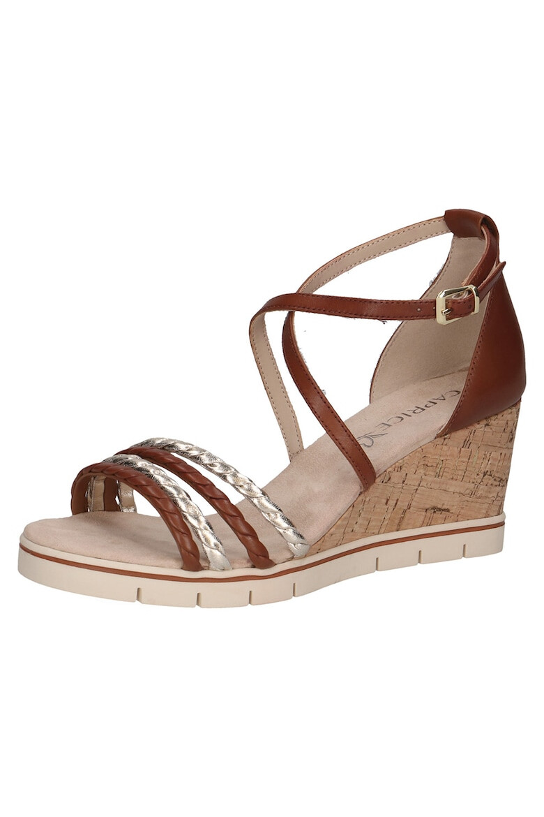 Caprice Sandale wedge cu detalii impletite - Pled.ro