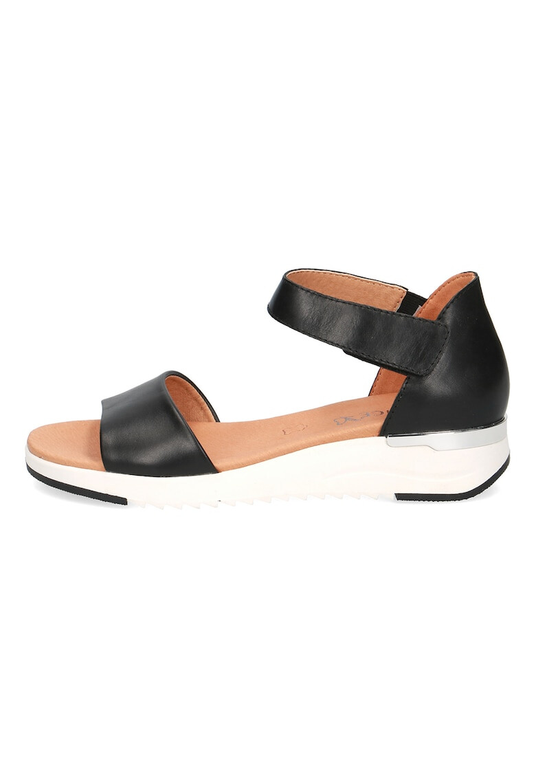 Caprice Sandale wedge de piele cu velcro - Pled.ro