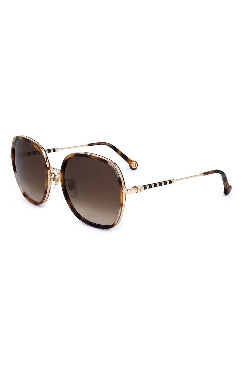 Carolina Herrera Ochelari de soare dreptunghiulari cu model tortoise - Pled.ro