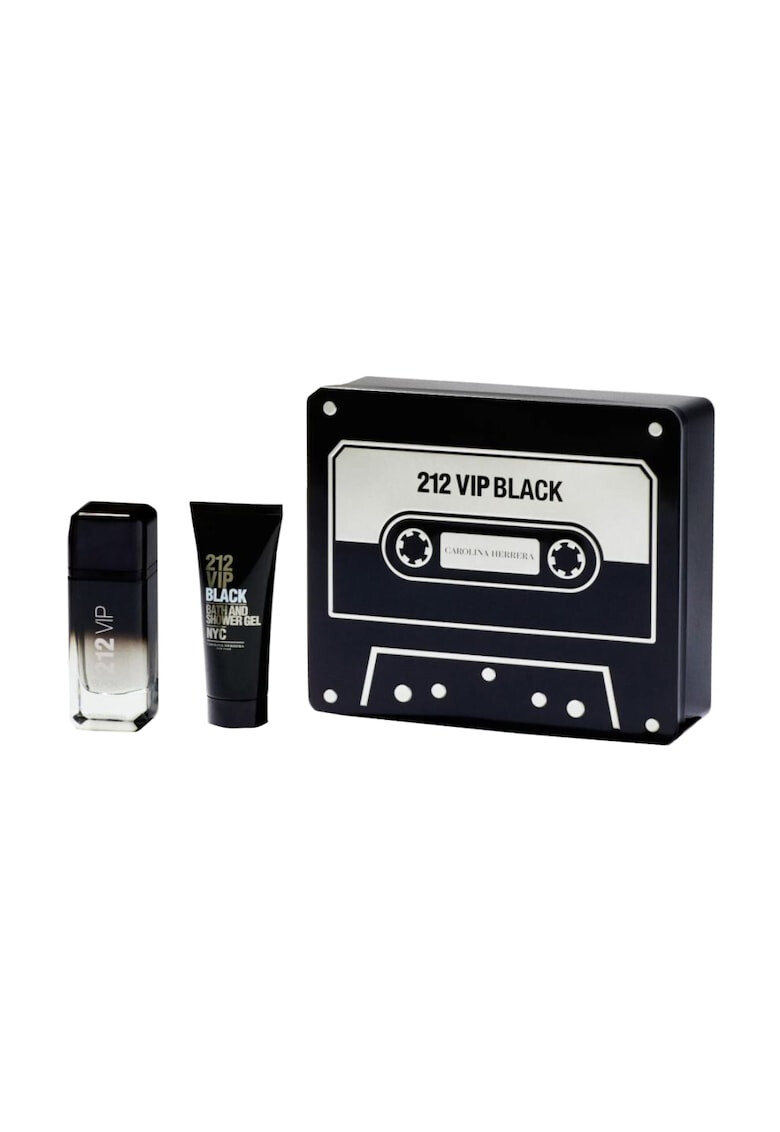 Carolina Herrera Set 212 Vip Black Barbati: Apa de Parfum 100 ml + Gel de dus 100 ml - Pled.ro