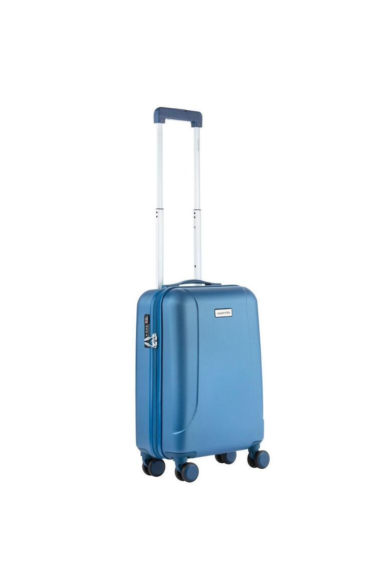 CarryOn Set Trolere Policarbonat/ABS 4 Roti Duble OKOBAN cifru TSA SKYHOPPER 3 Piese Albastru - Pled.ro