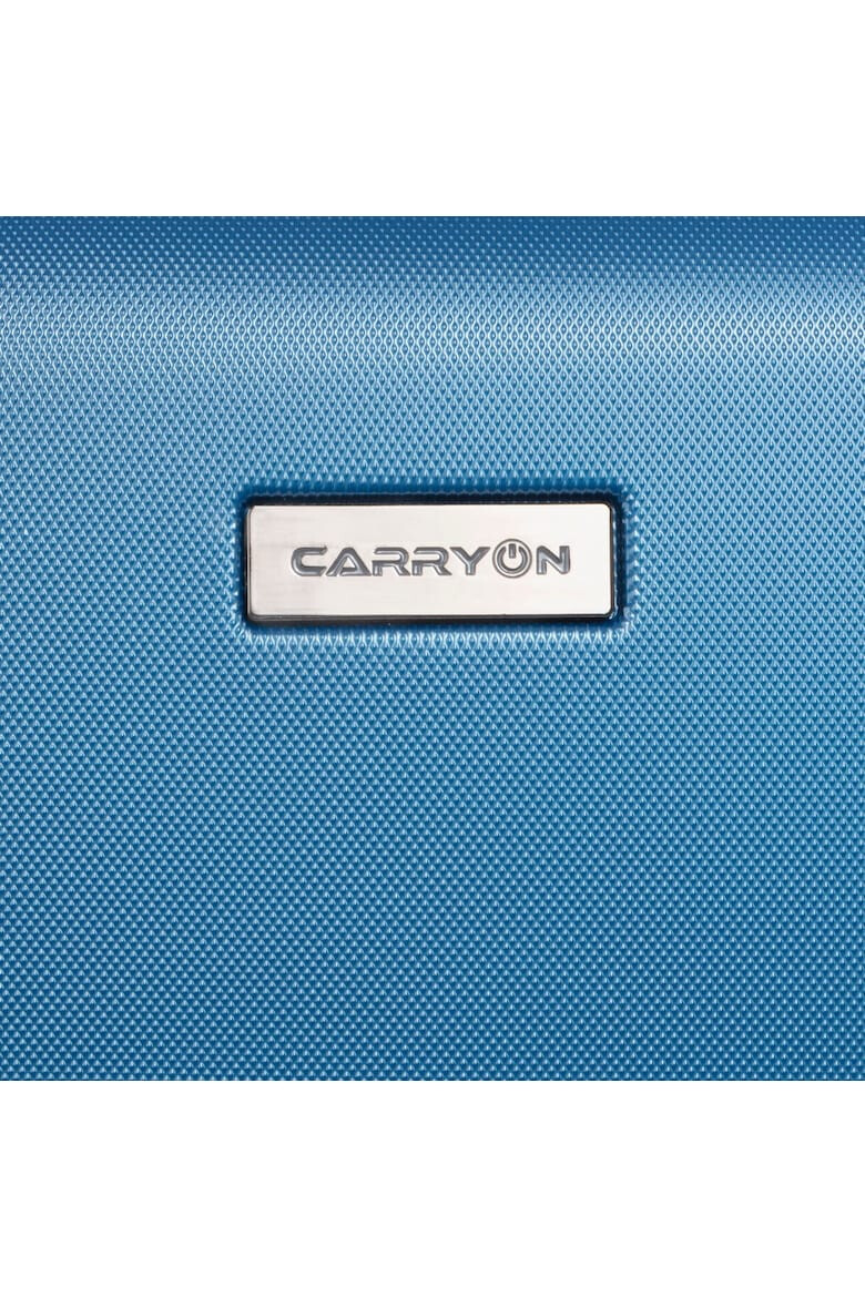 CarryOn Troler Cabina Policarbonat/ABS 4 Roti Duble OKOBAN cifru TSA SKYHOPPER 55 cm Albastru - Pled.ro