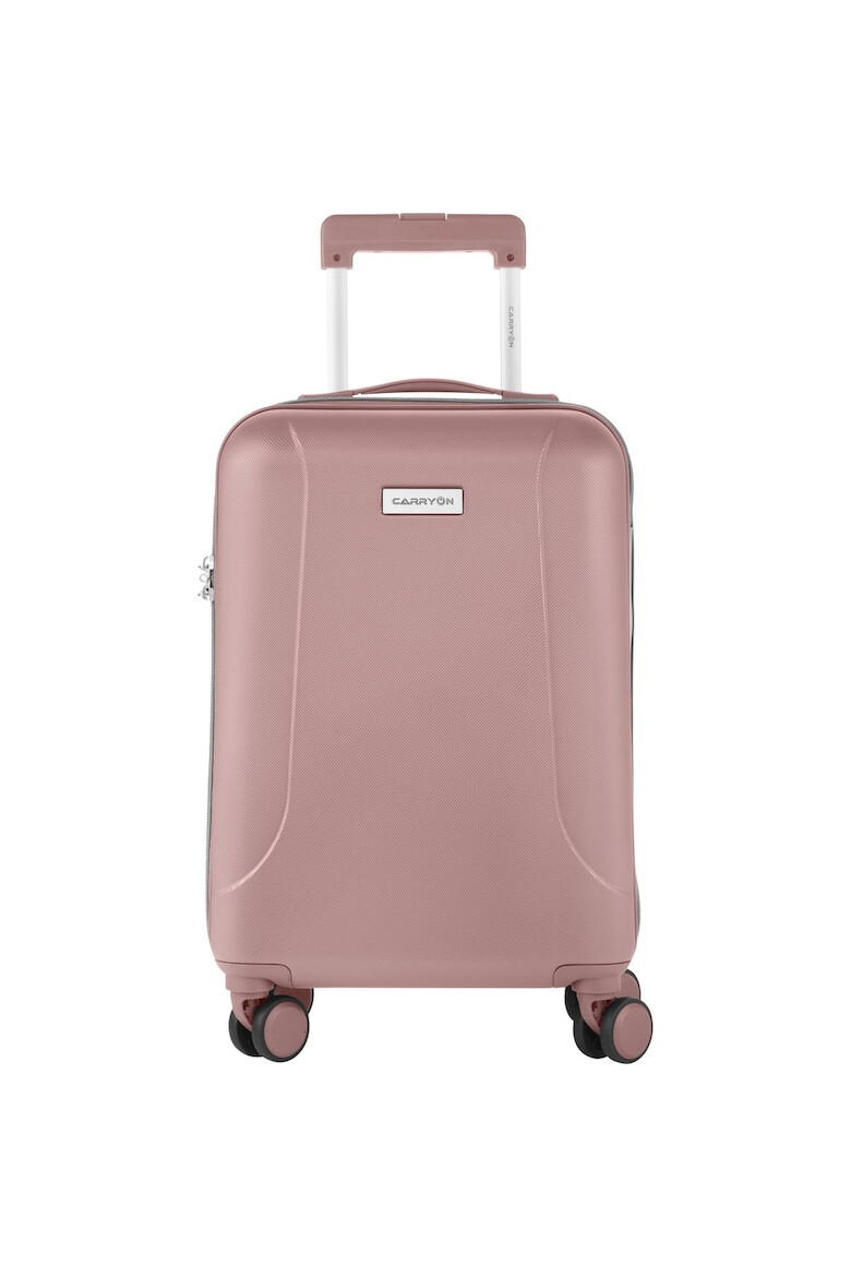 CarryOn Troler Cabina Policarbonat/ABS 4 Roti Duble OKOBAN cifru TSA SKYHOPPER 55 cm Rose - Pled.ro