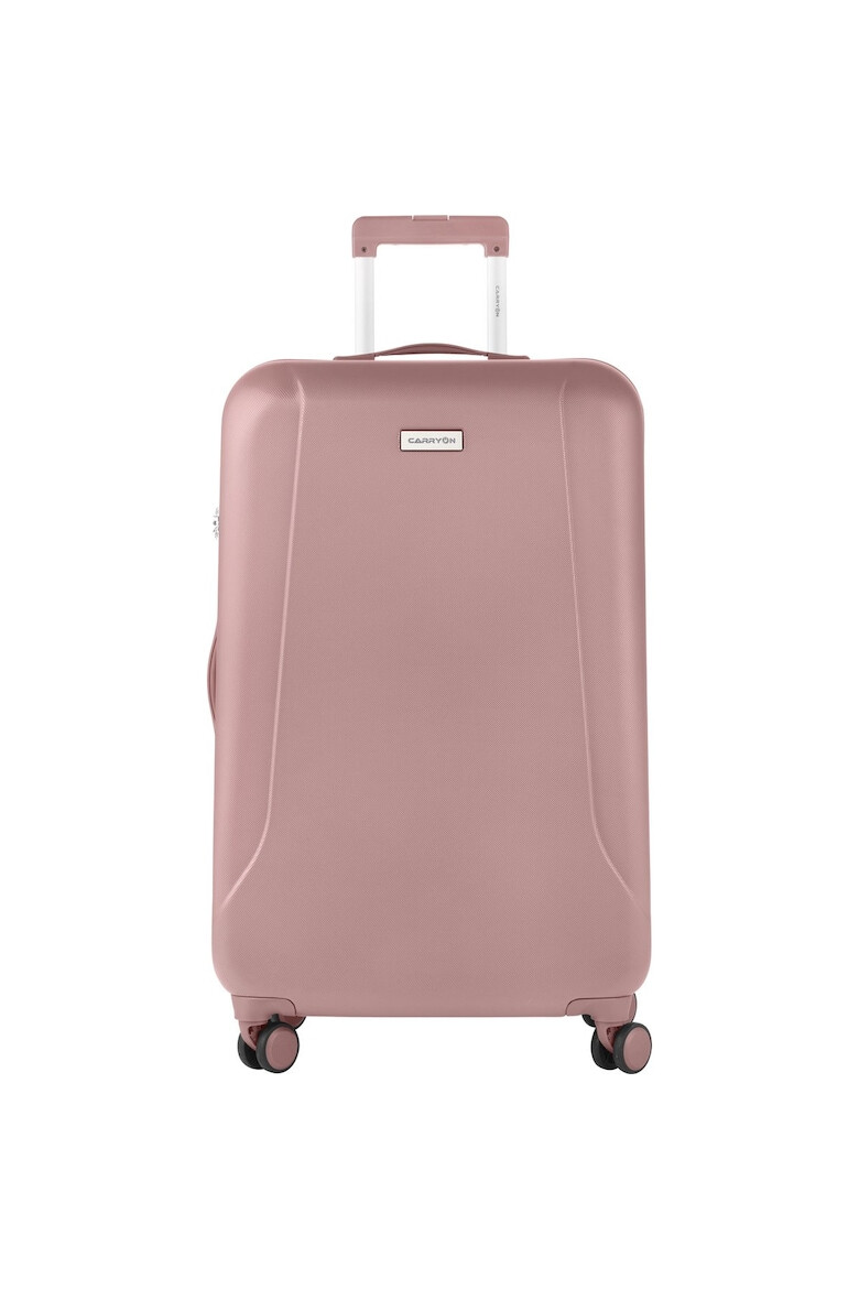 CarryOn Troler Mare Policarbonat/ABS 4 Roti Duble OKOBAN cifru TSA SKYHOPPER 78.5 cm Rose - Pled.ro