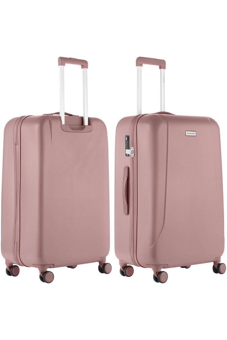 CarryOn Troler Mare Policarbonat/ABS 4 Roti Duble OKOBAN cifru TSA SKYHOPPER 78.5 cm Rose - Pled.ro