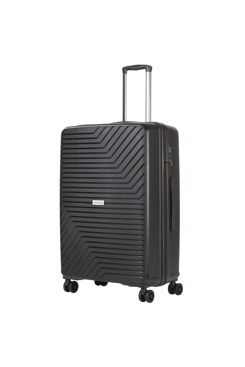 CarryOn Troler Mare Polipropilena Cifru TSA Cod Unic Okoban TRANSPORT 78.5 cm Negru - Pled.ro