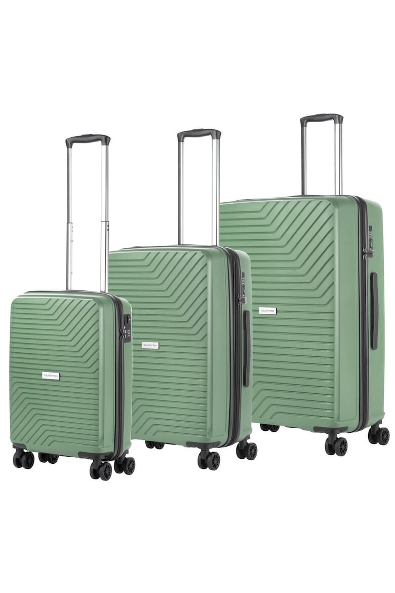 CarryOn Troler Mare Polipropilena Cifru TSA Cod Unic Okoban TRANSPORT 78.5 cm Verde - Pled.ro