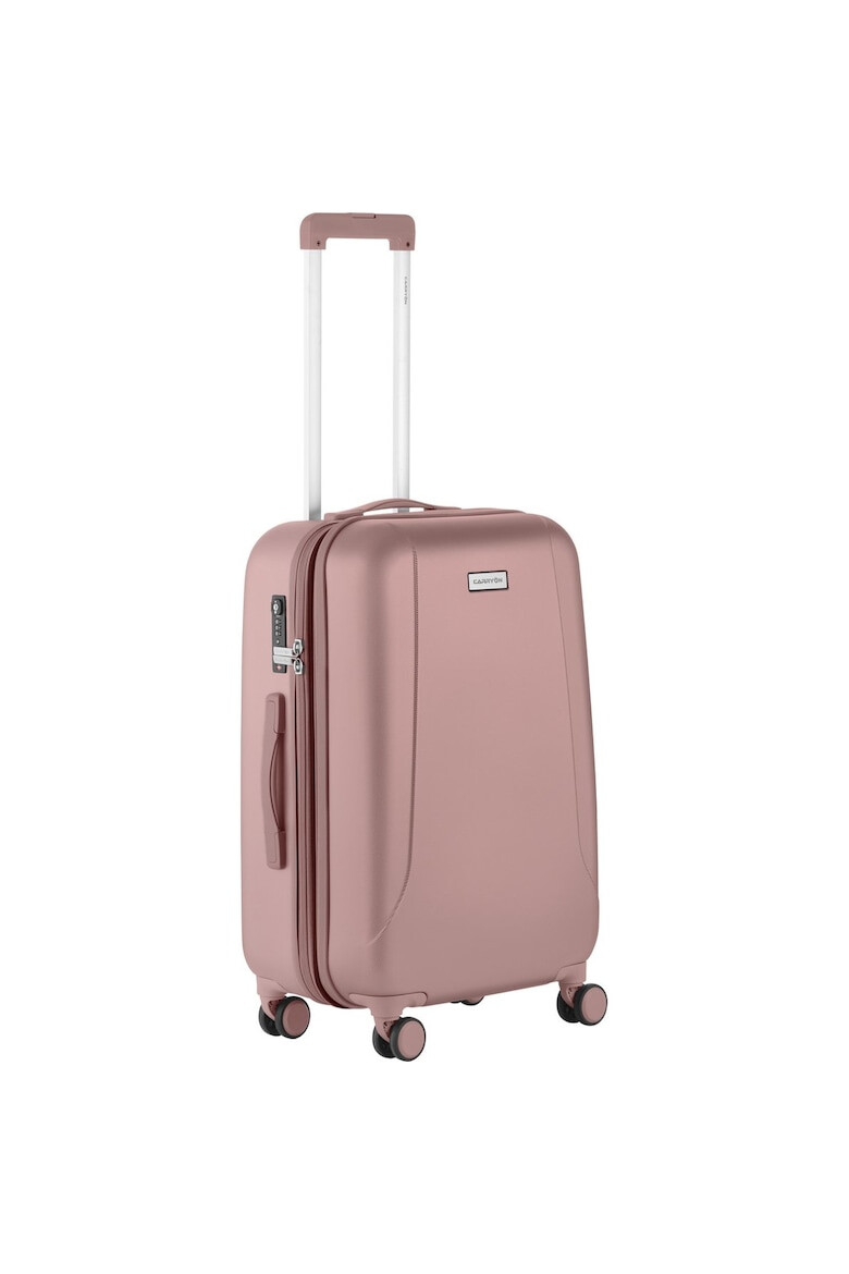 CarryOn Troler Mediu Policarbonat/ABS 4 Roti Duble OKOBAN cifru TSA SKYHOPPER 68.5 cm Rose - Pled.ro