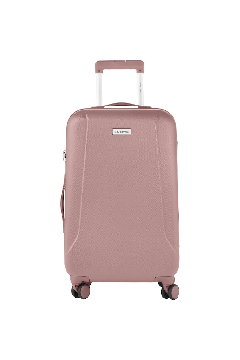 CarryOn Troler Mediu Policarbonat/ABS 4 Roti Duble OKOBAN cifru TSA SKYHOPPER 68.5 cm Rose - Pled.ro