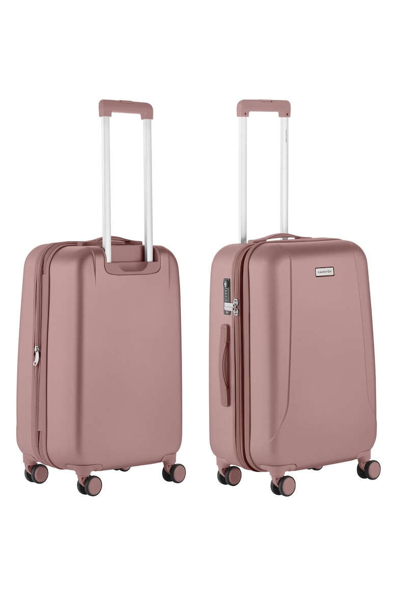 CarryOn Troler Mediu Policarbonat/ABS 4 Roti Duble OKOBAN cifru TSA SKYHOPPER 68.5 cm Rose - Pled.ro