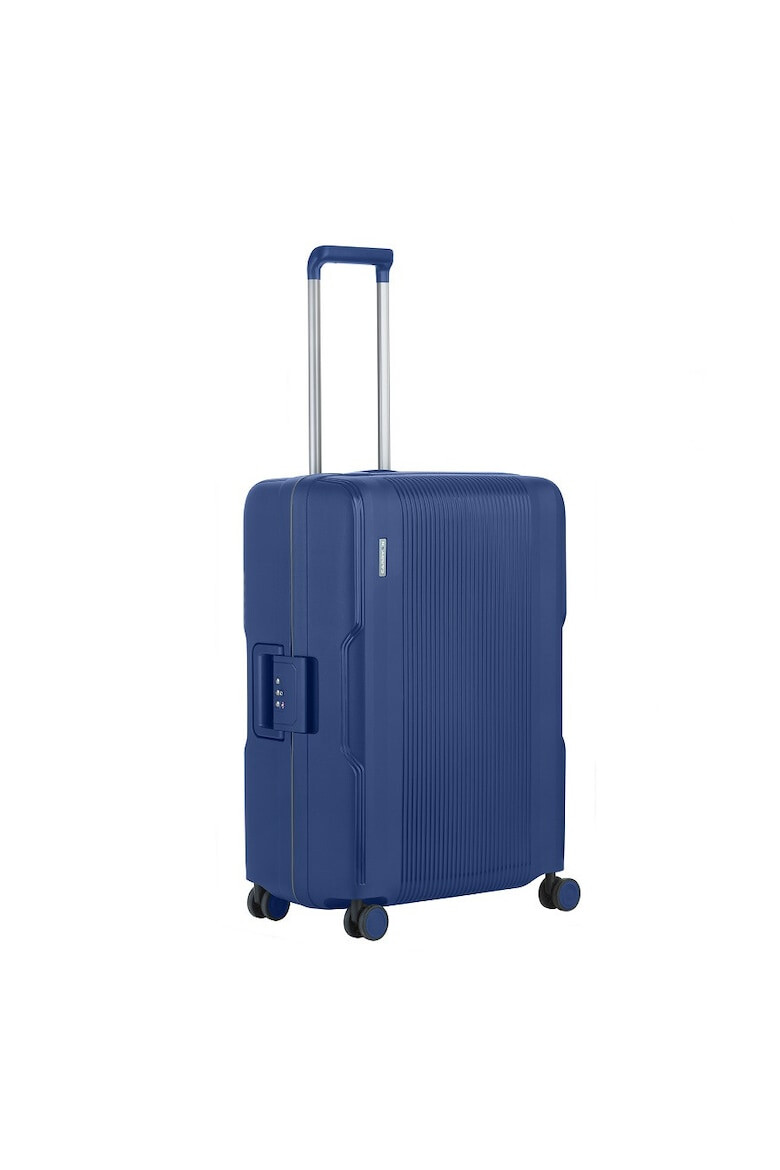 CarryOn Troler Mediu Polipropilena Inchidere cu clapeta Cifru TSA Cod Okoban Protector 502465 - 66 cm Albastru - Pled.ro