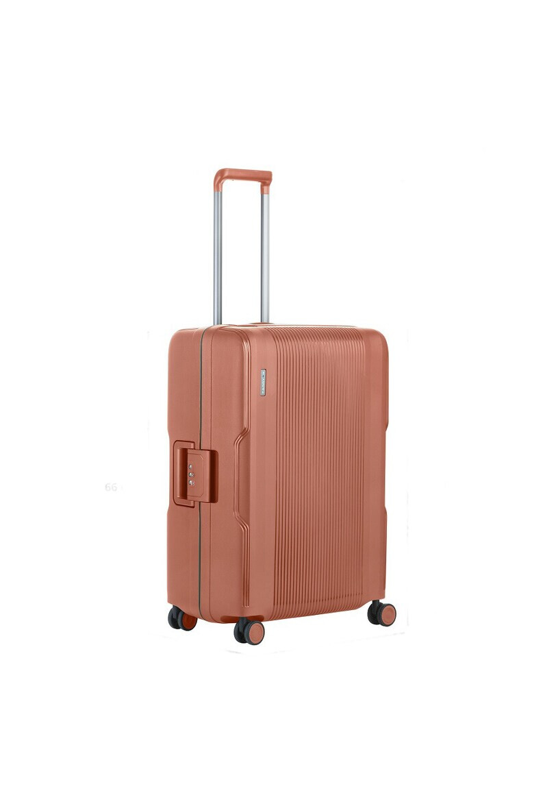 CarryOn Troler Mediu Polipropilena Inchidere cu clapeta Cifru TSA Cod Okoban Protector 502470 - 66 cm Caramiziu - Pled.ro