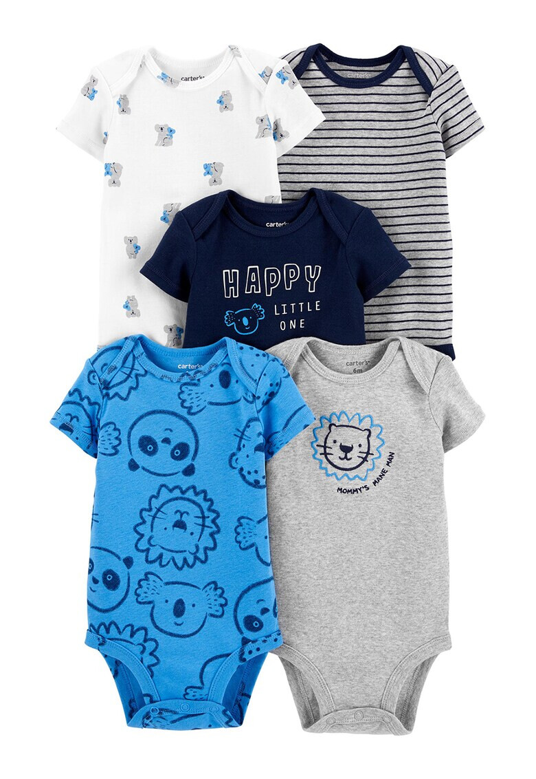 Carter's Set de body-uri de bumbac cu imprimeu - 5 piese - Pled.ro