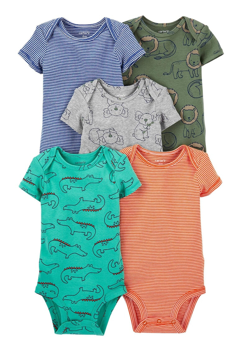 Carter's Set de body-uri de bumbac cu imprimeu - 5 piese - Pled.ro