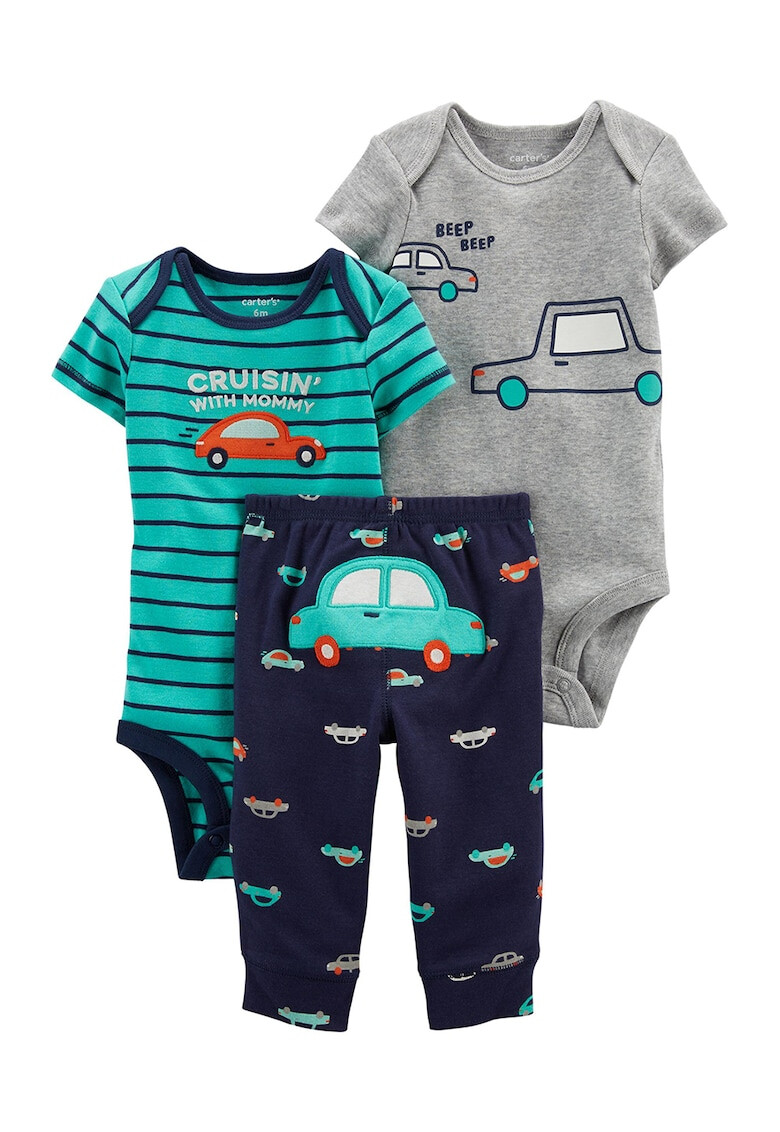 Carter's Set de body-uri de bumbac si pantaloni - 3 piese - Pled.ro