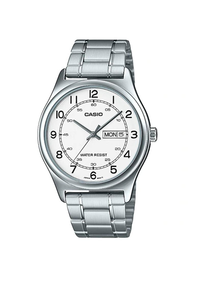 Casio Ceas barbatesc MTP-V006D-7B2UDF Quartz Casual Cristal mineral Otel Alb/Argintiu 38 mm - Pled.ro