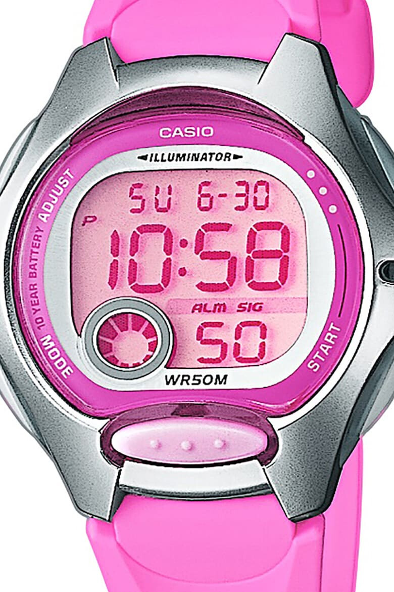 Casio Ceas cronograf digital cu o curea de rasina Roz - Pled.ro