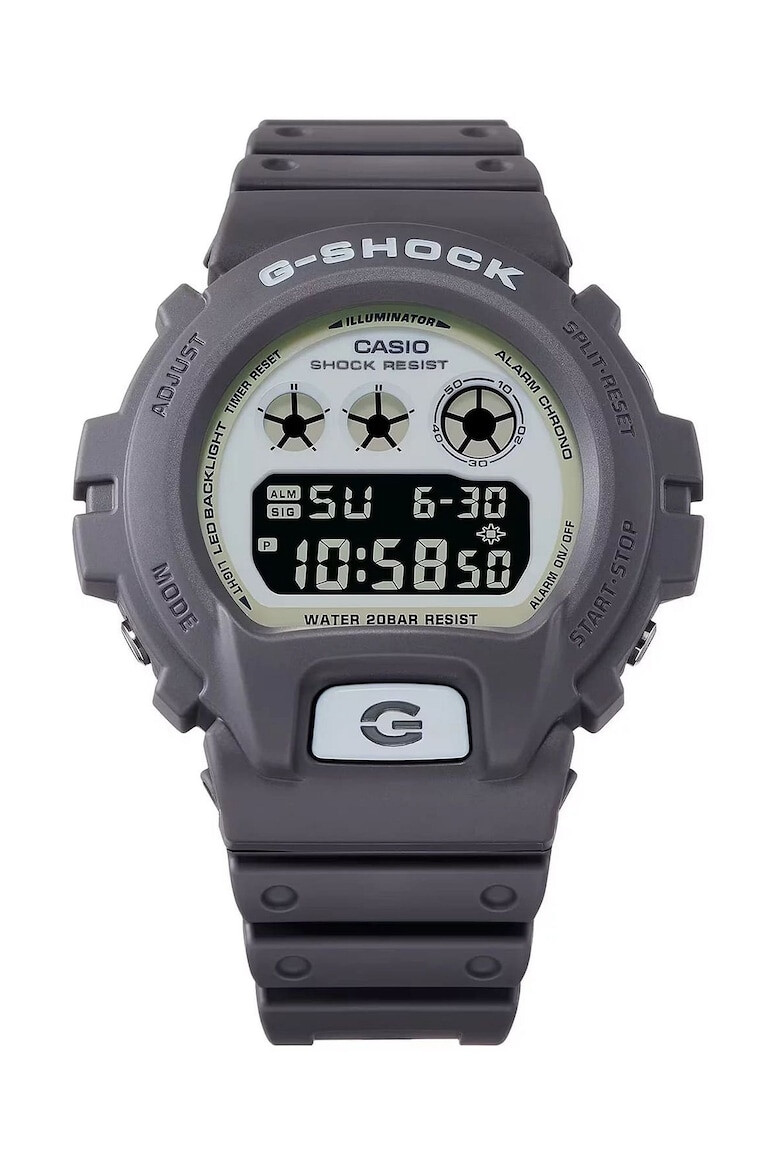 Casio Ceas G-SHOCK 6900 Series Quartz Digital Rezistent la apa 20 ATM Gri Curea Cauciuc - Pled.ro