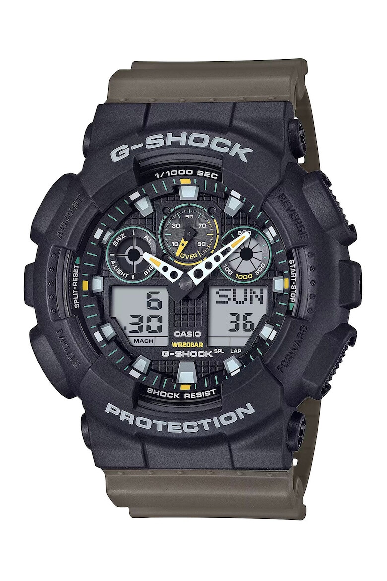 Casio G-Shock Ceas GA-100TU-1A3ER Digital Rezistent la apa 20 ATM Verde inchis - Pled.ro