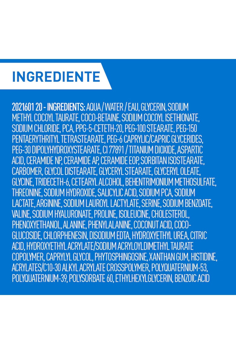 CeraVe Crema de curatare spumanta si hidratanta pentru fata cu ceramide si acid hialuronic ten nomal-uscat 236 ml - Pled.ro