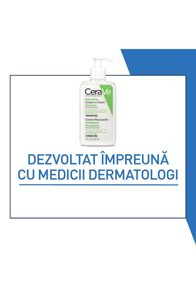 CeraVe Crema de curatare spumanta si hidratanta pentru fata cu ceramide si acid hialuronic ten nomal-uscat 236 ml - Pled.ro