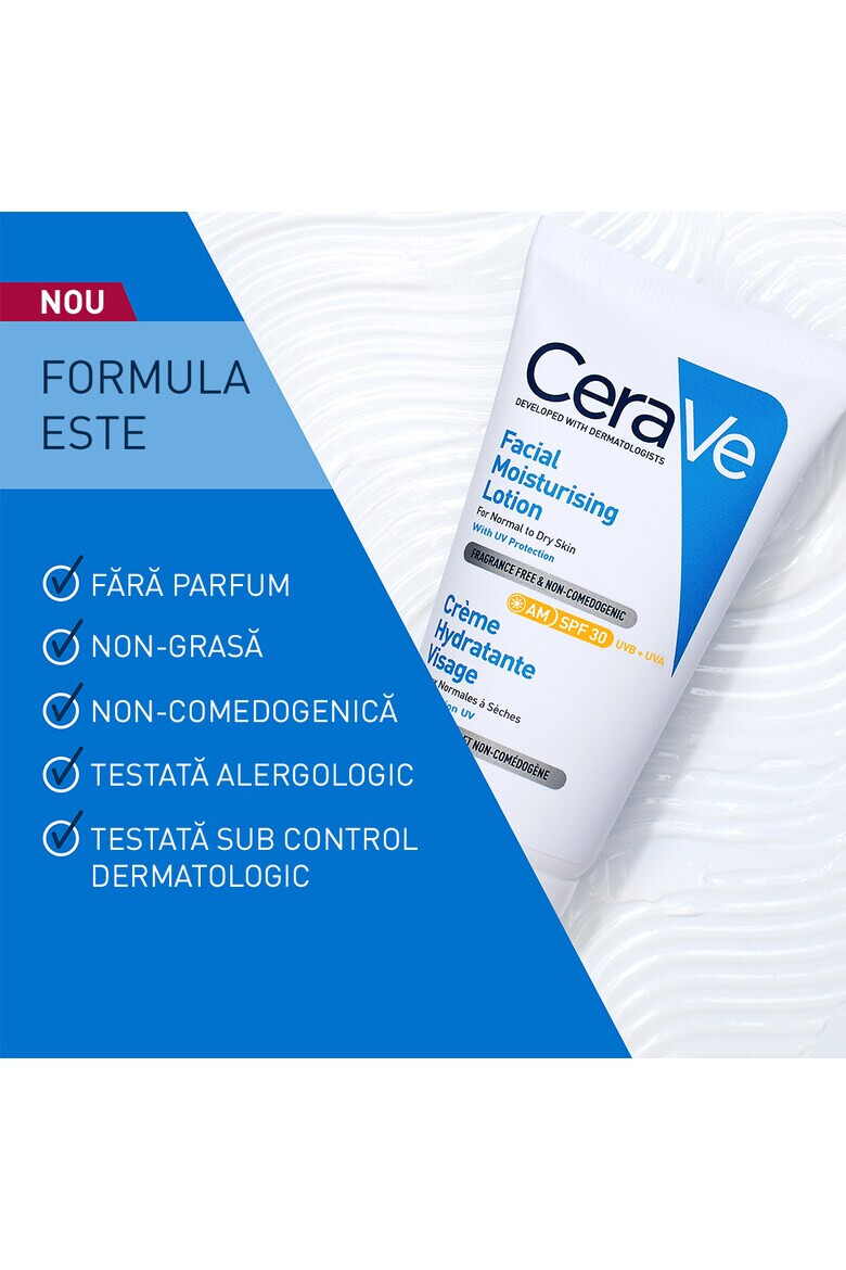 CeraVe Crema hidratanta pentru fata AM cu ceramide SPF 30 ten normal-uscat 52 ml - Pled.ro