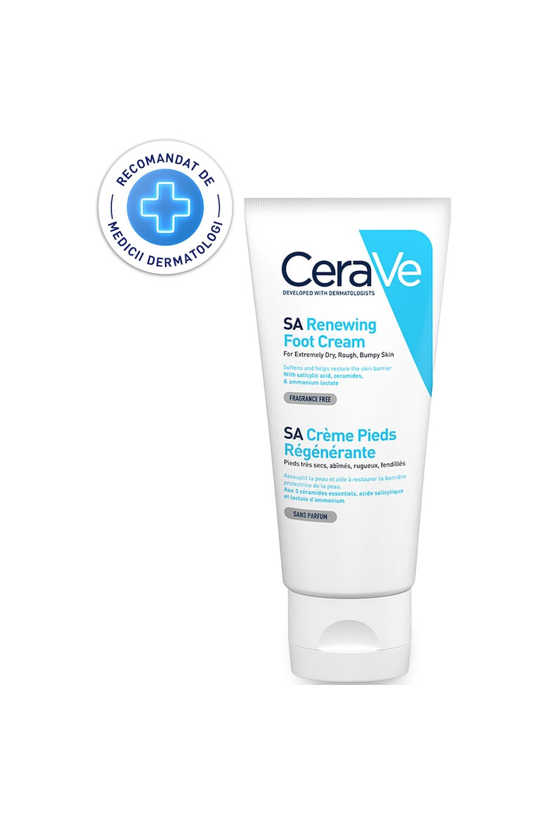 CeraVe Crema reparatoare pentru picioare cu ceramide si acid salicilic pentru piele foarte uscata si aspra 88 ml - Pled.ro