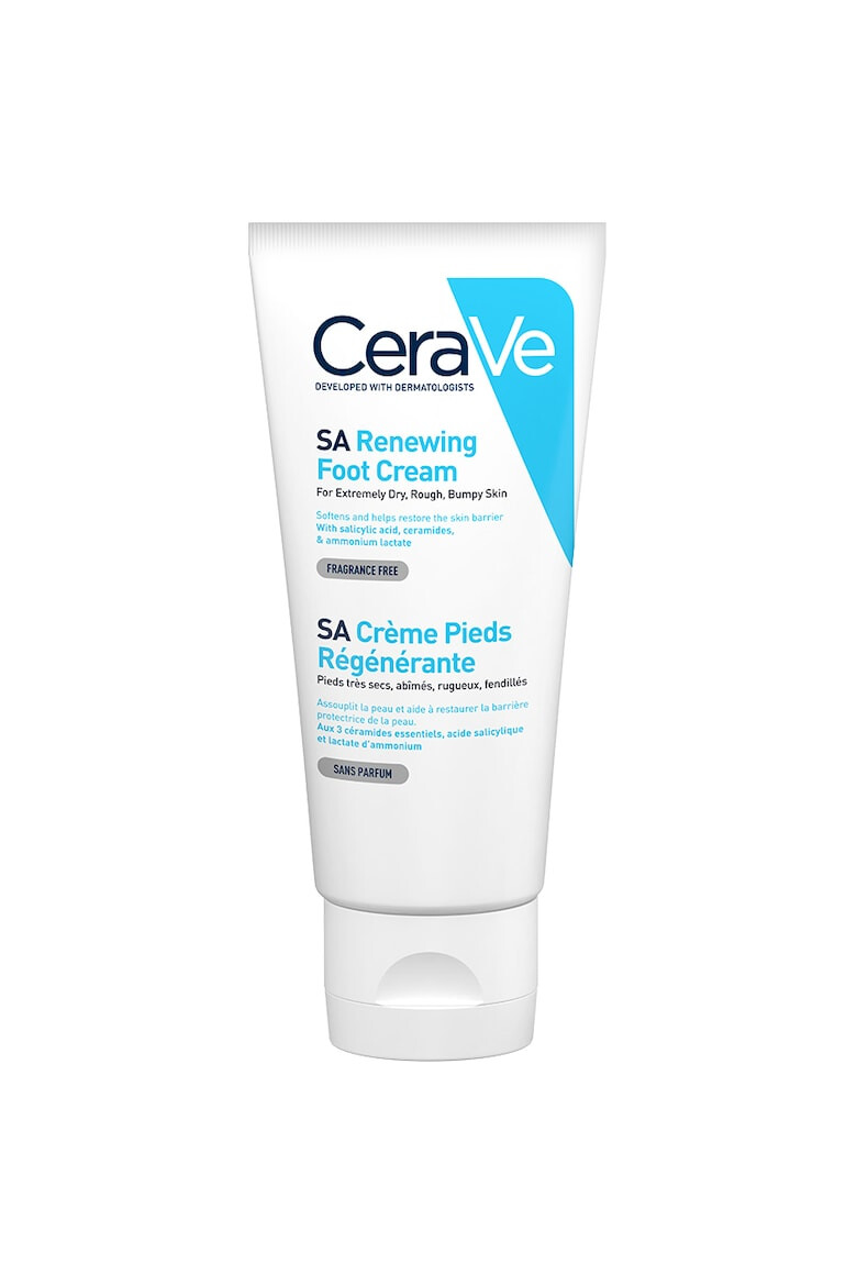 CeraVe Crema reparatoare pentru picioare cu ceramide si acid salicilic pentru piele foarte uscata si aspra 88 ml - Pled.ro