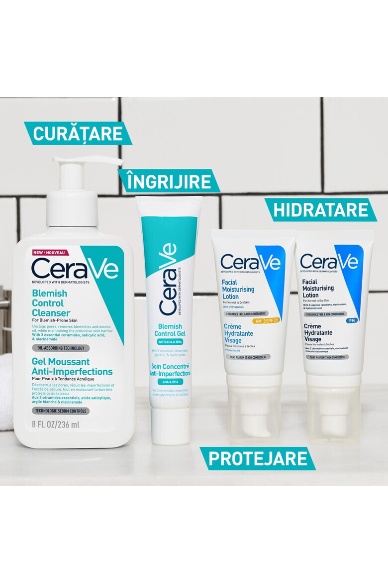 CeraVe Gel anti-Imperfectiuni cu AHA si BHA textura lejera pentru tenul gras cu tendinta acneica 40ml - Pled.ro