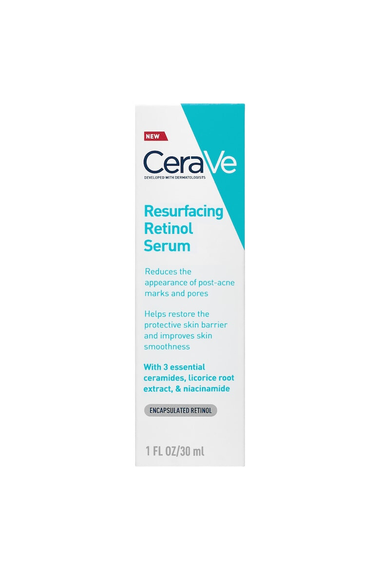 CeraVe Ser de Fata Resurfacing Retinol Serum Contribuie la Repararea Barierei de Protectie a Pielii Anti-Rid cu Retinol Incapsulat si Niacinamide fara Parfum 30ml - Pled.ro