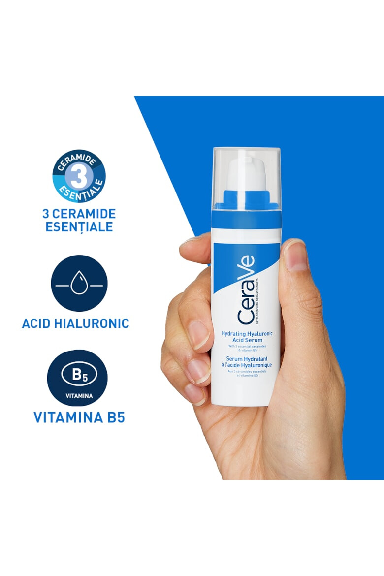 CeraVe Serum cu acid hialuronic vitamina B5 si ceramide cu efect hidratant 24 H 30 ml - Pled.ro