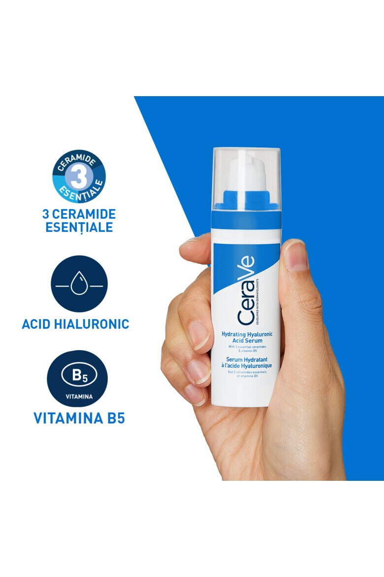 CeraVe Serum cu acid hialuronic vitamina B5 si ceramide cu efect hidratant 24 H 30 ml - Pled.ro