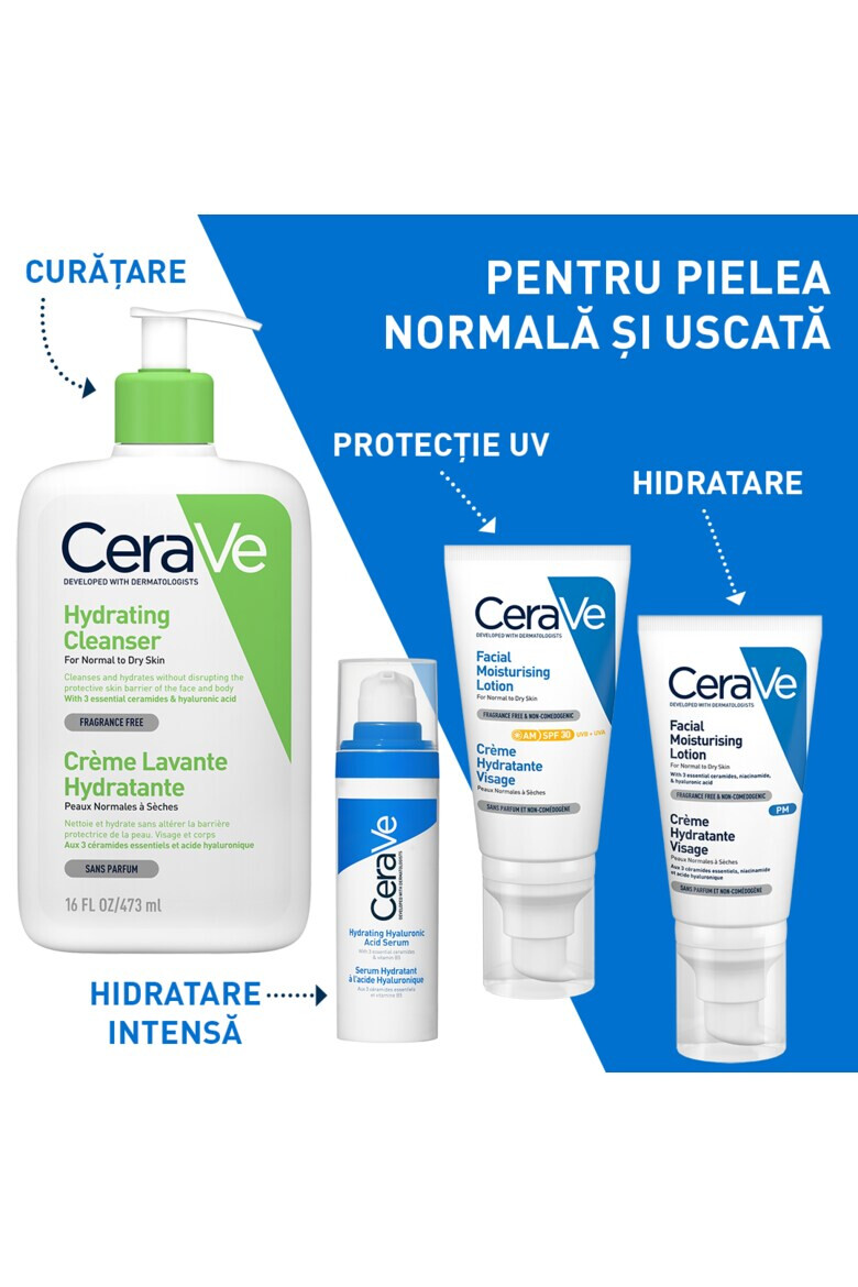 CeraVe Serum cu acid hialuronic vitamina B5 si ceramide cu efect hidratant 24 H 30 ml - Pled.ro